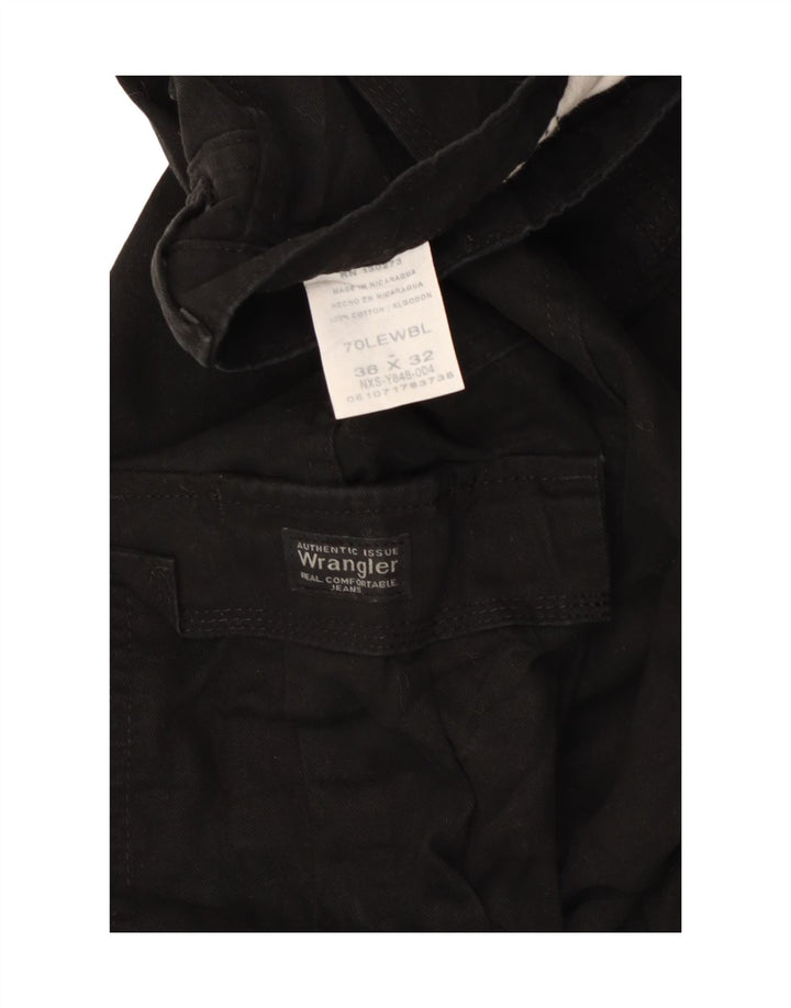 WRANGLER Gerade Cargohose für Herren, W36, L32, schwarze Baumwolle