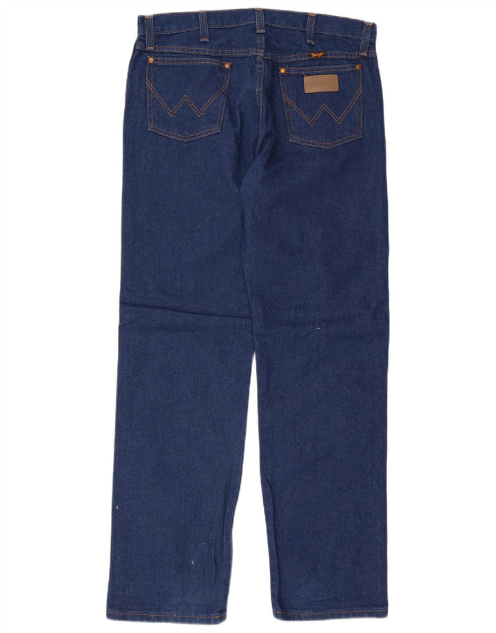 Wrangler Herren Regular Straight Jeans W33 L32 Blaue Baumwolle
