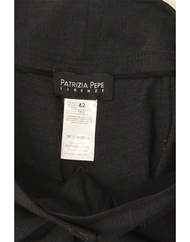 Patrizia Pepe Damen Caprihose IT 42 Medium W30 L19 Graue Wolle