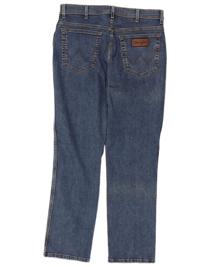 Wrangler Herren Texas Straight Jeans W36 L32 Blaue Baumwolle