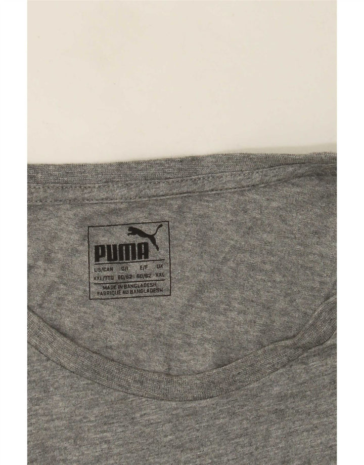 Puma Herren Grafik T-Shirt Top 2XL Grau meliert