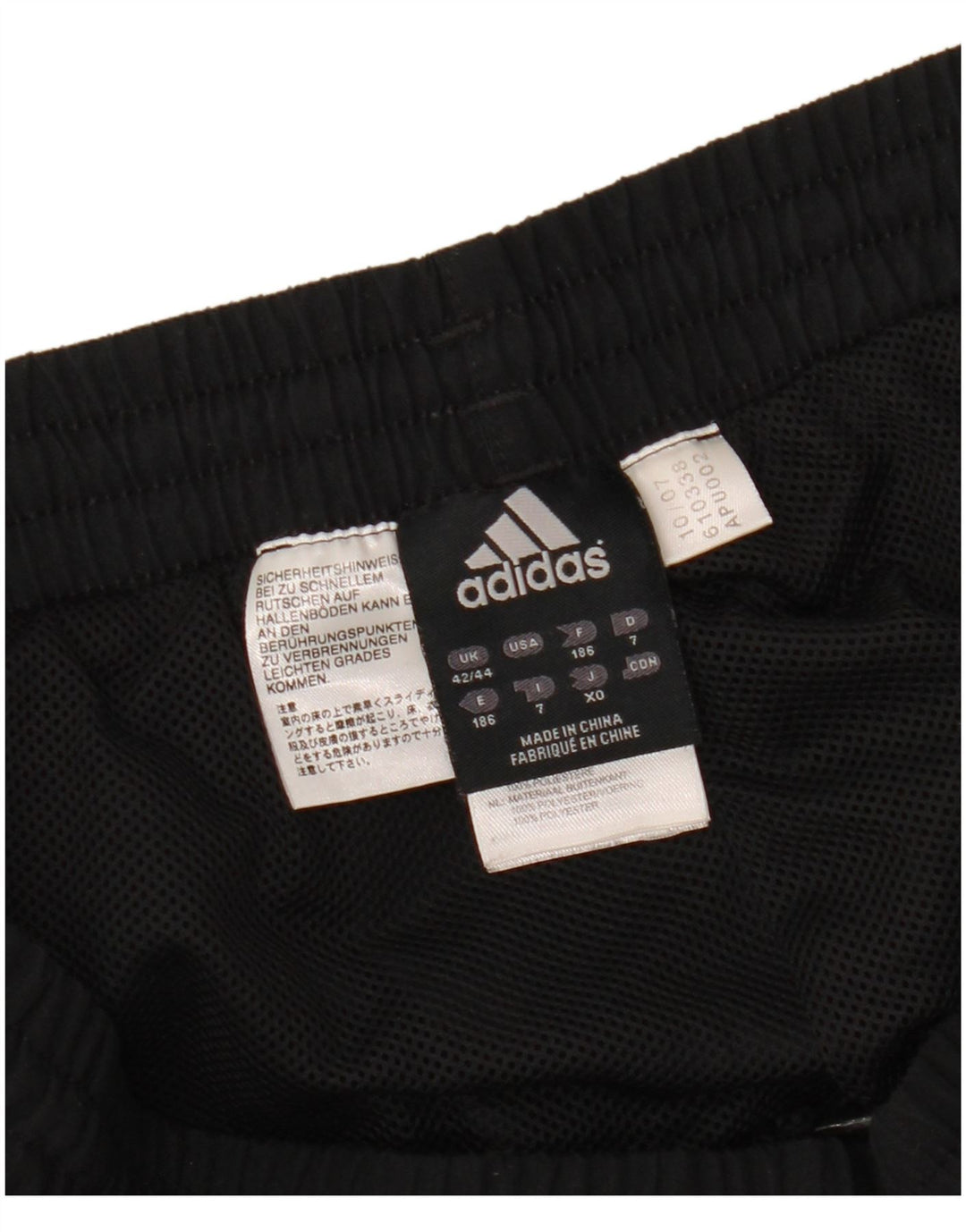 ADIDAS Herren Trainingshose Jogger UK 42/44 Large Schwarz Polyester