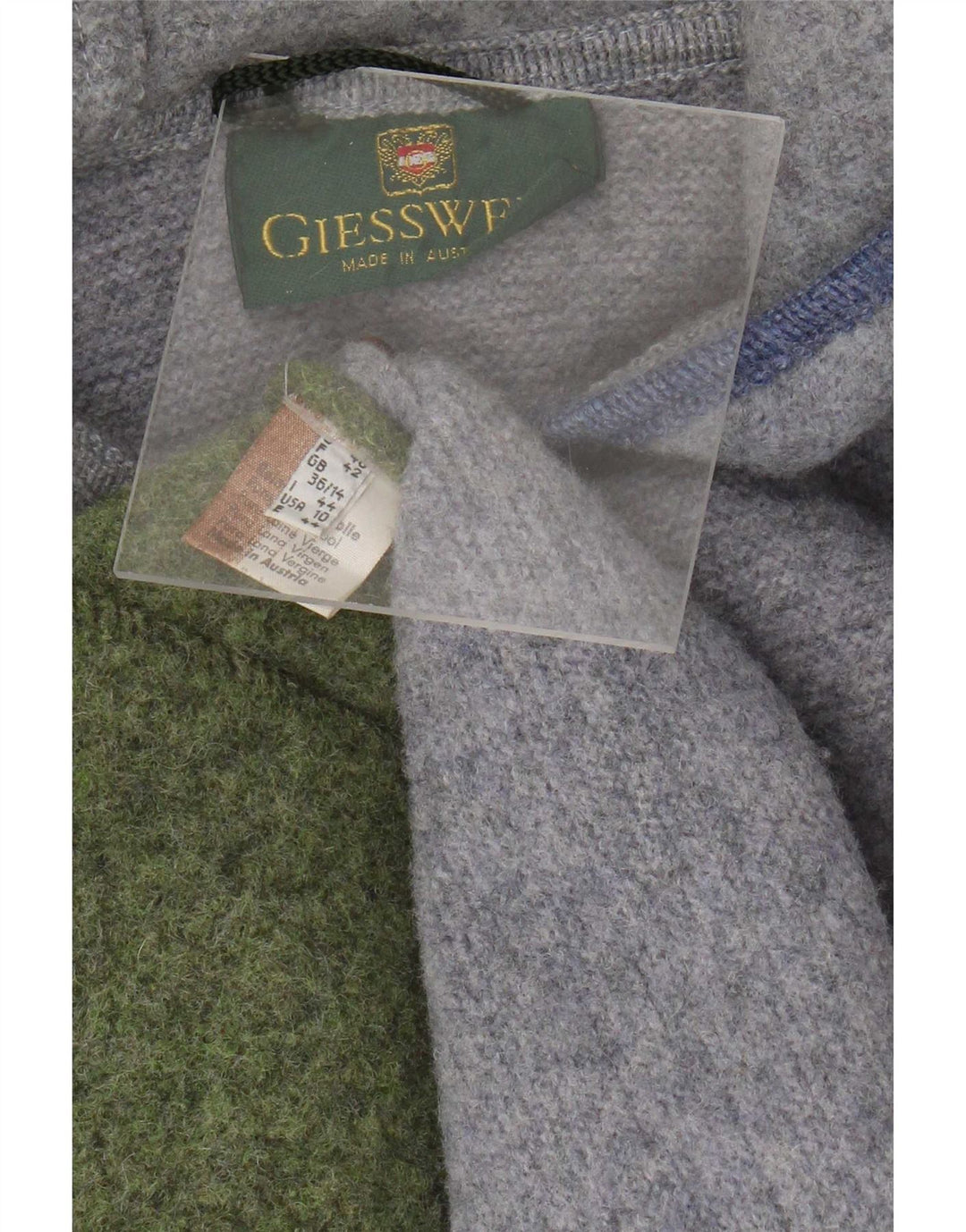 Giesswein Damen-Dufflecoat mit Kapuze, UK 14, Größe L, Grau, Farbblock
