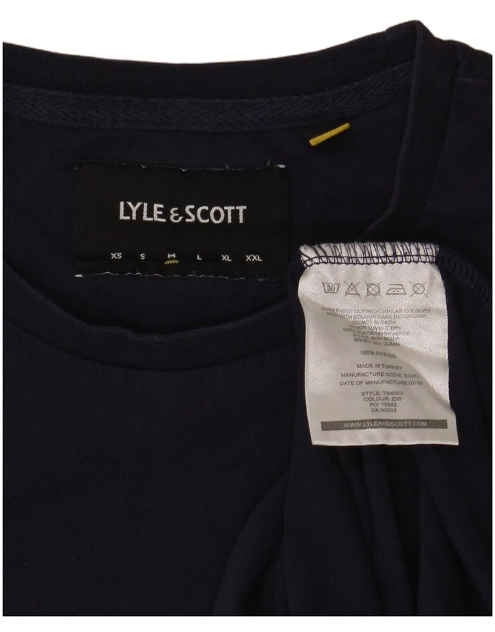 Lyle & Scott Herren-T-Shirt-Oberteil aus Baumwolle in mittlerem Marineblau
