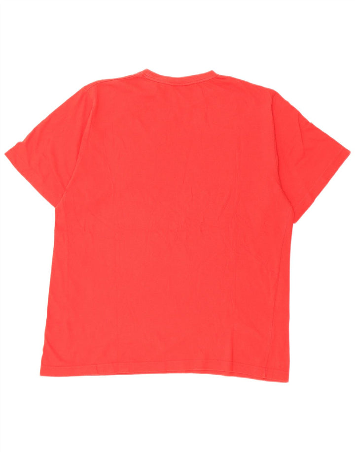 Reebok Herren Grafik-T-Shirt-Oberteil, groß, rote Baumwolle