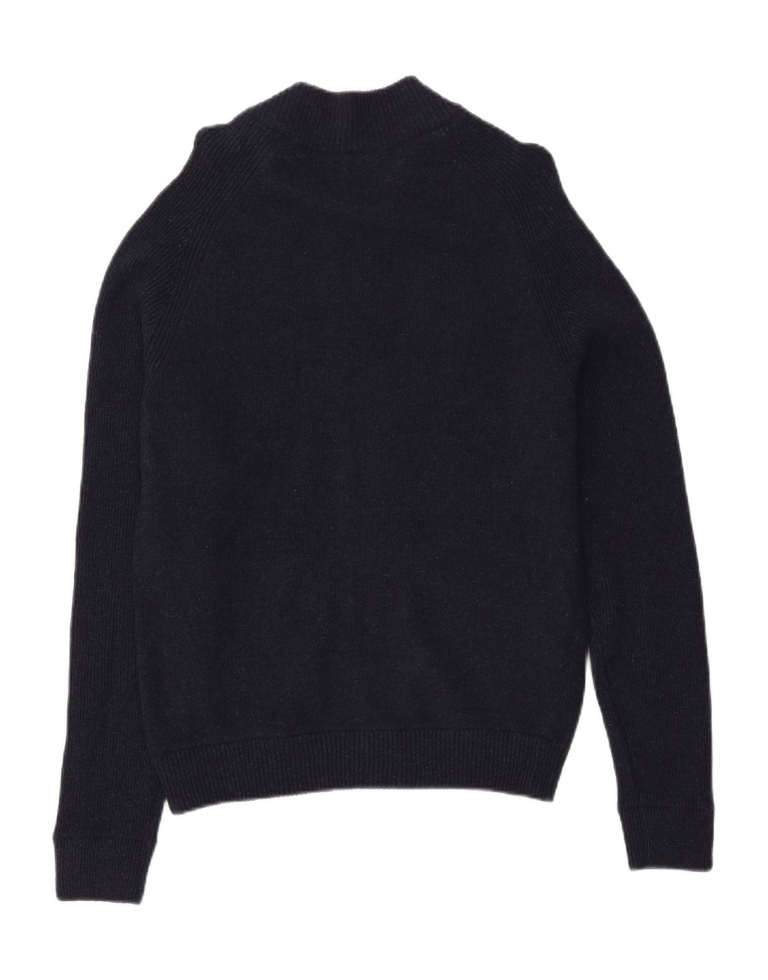 Marks & Spencer Herren-Strickjacke aus Lammwolle in mittlerem Marineblau