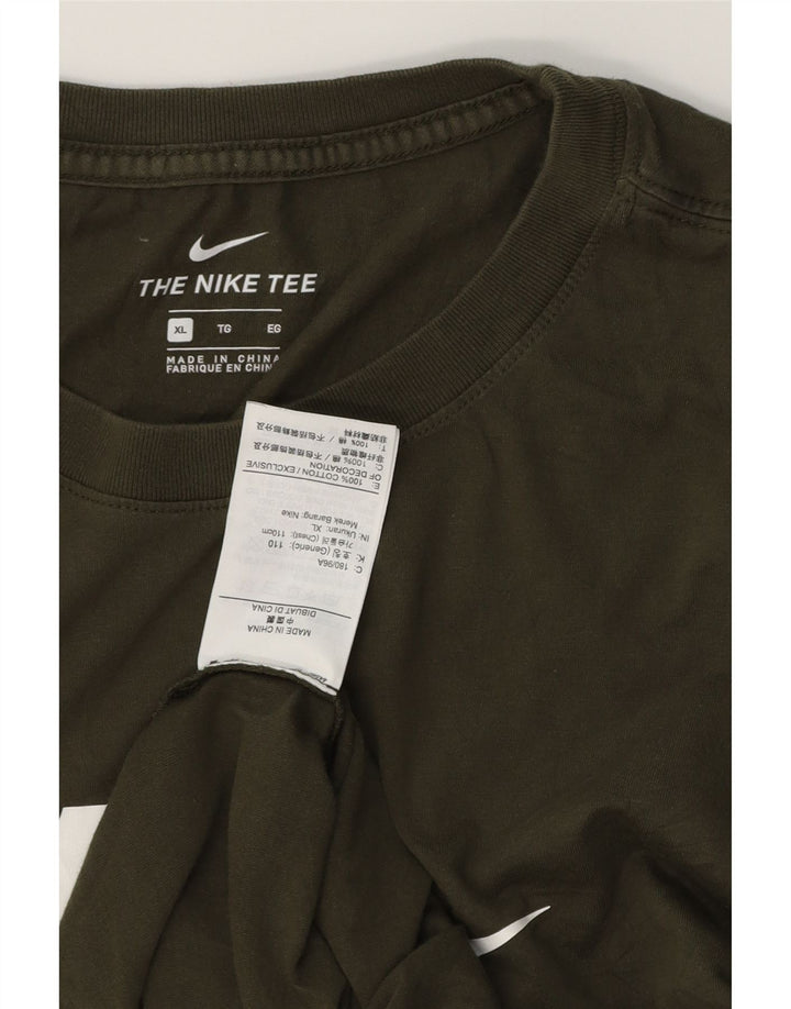 Nike Herren-T-Shirt mit Grafik, XL, grüne Baumwolle