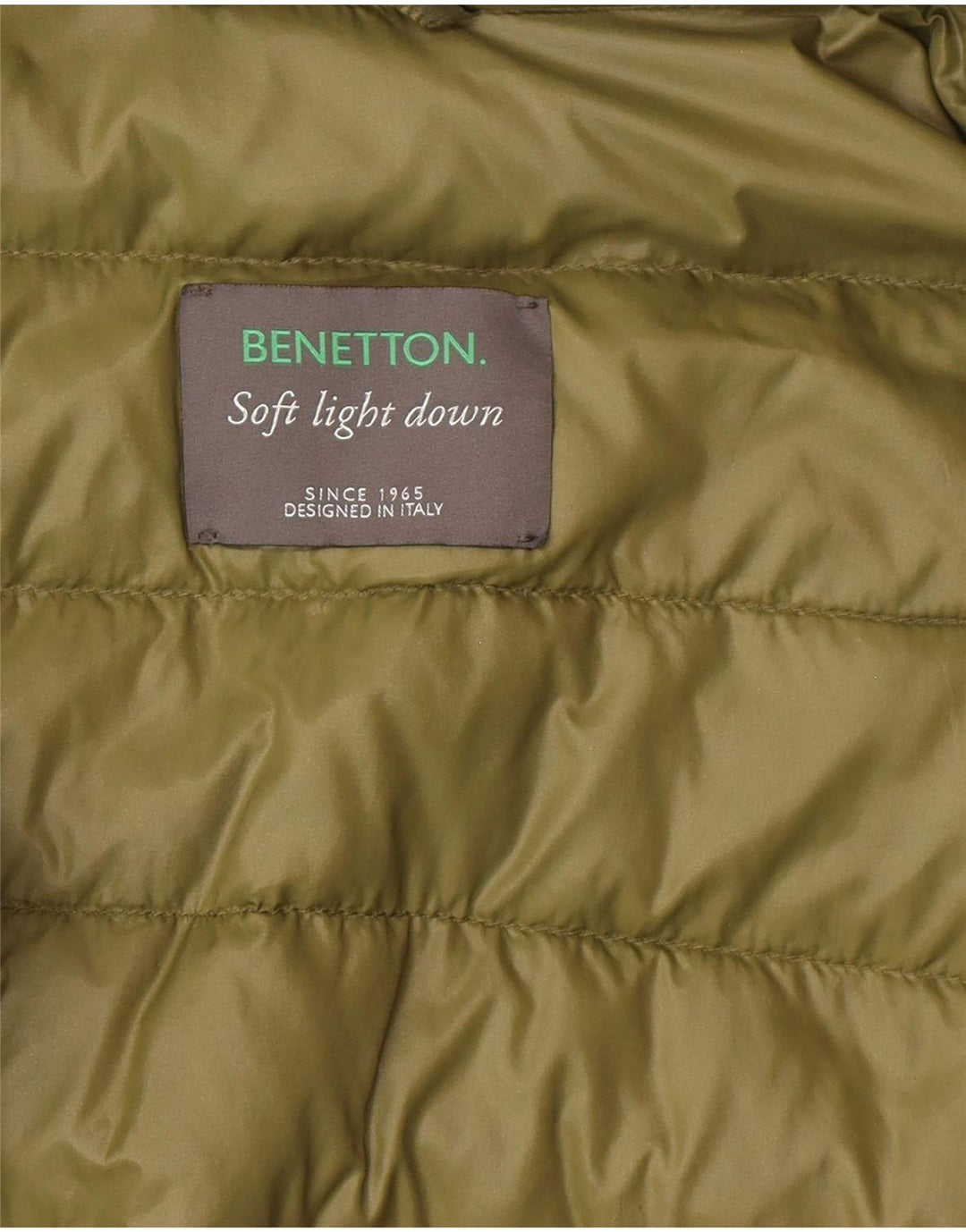Benetton Damen Wattierte Jacke UK 10 Small Grün