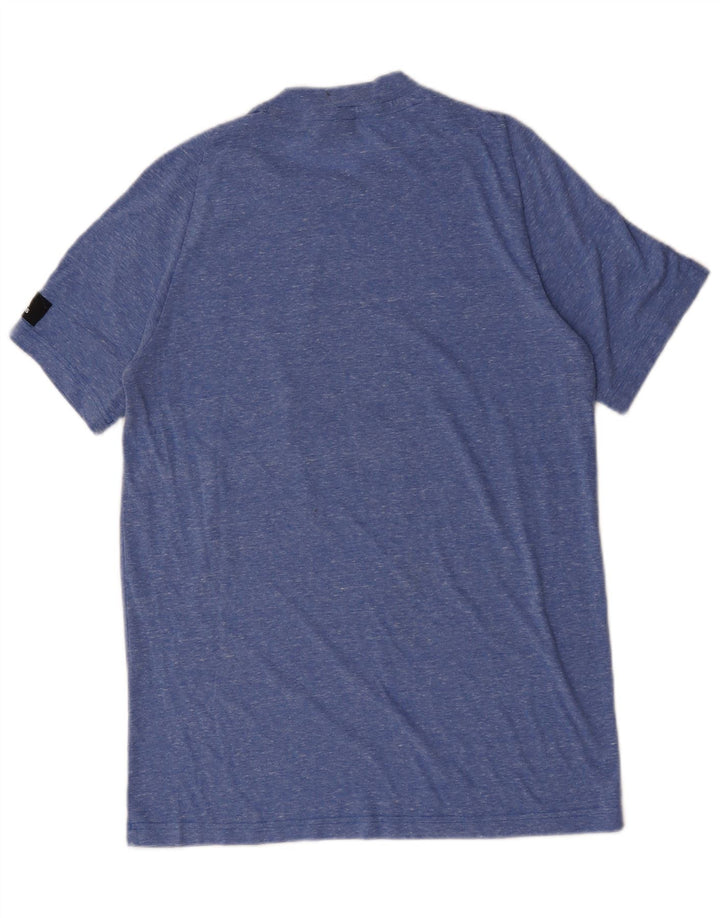 Adidas Herren Grafik-T-Shirt-Oberteil Mittelblau meliertes Polyester