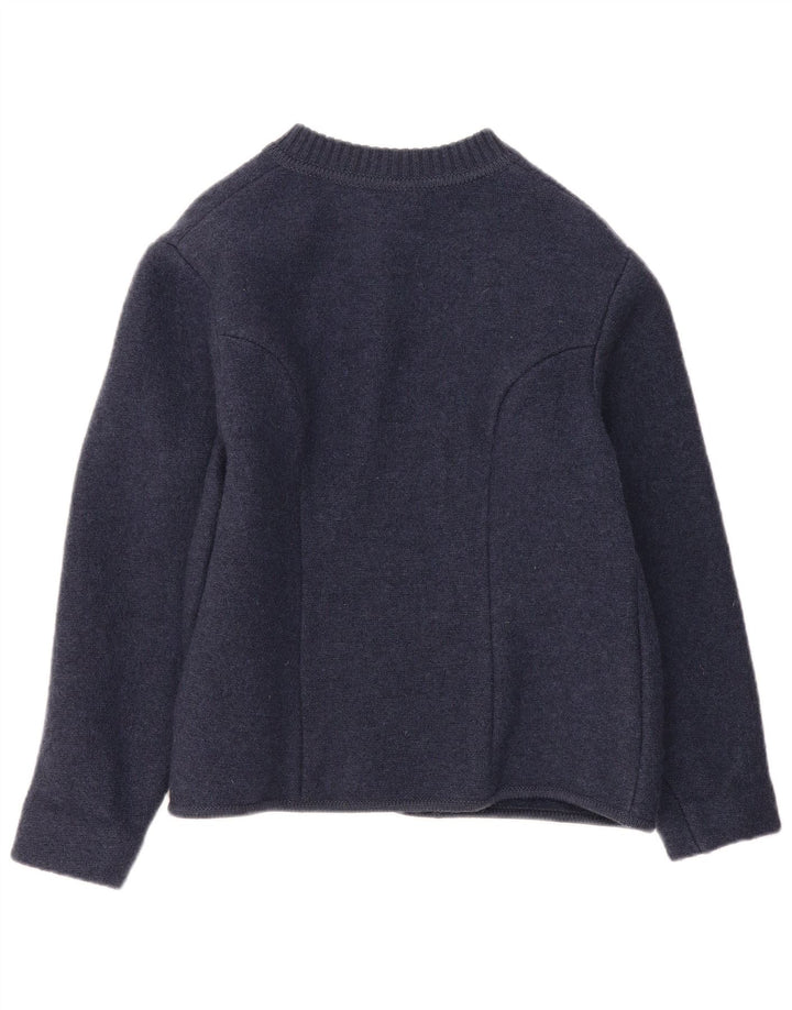 VINTAGE Womens 6 Button Blazer Jacket UK 14 Large Navy Blue