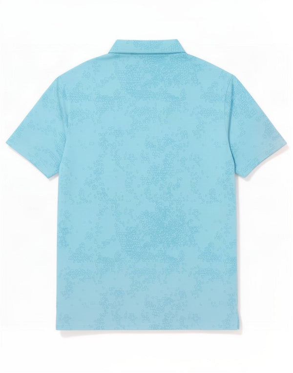 Adidas Herren Poloshirt XL Blau Geometrisch Polyester