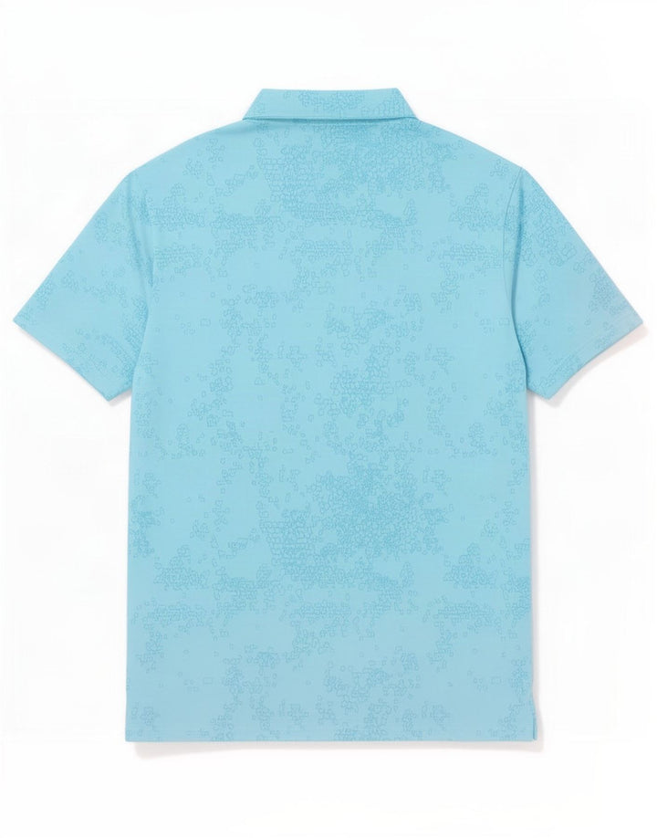 Adidas Herren Poloshirt XL Blau Geometrisch Polyester