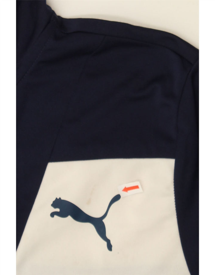 PUMA Mens Tracksuit Top Jacket Small Navy Blue Colourblock Polyester Vintage Puma and Second-Hand Puma from Messina Hembry 