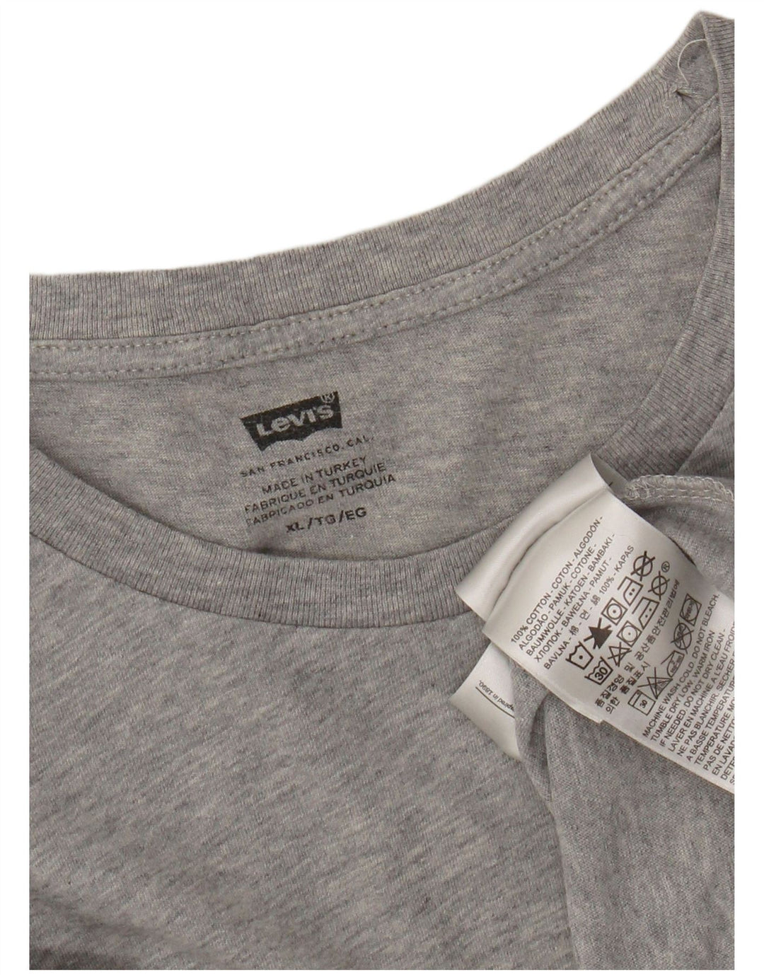 Levi's Damen T-Shirt Top UK 18 XL Grau Baumwolle