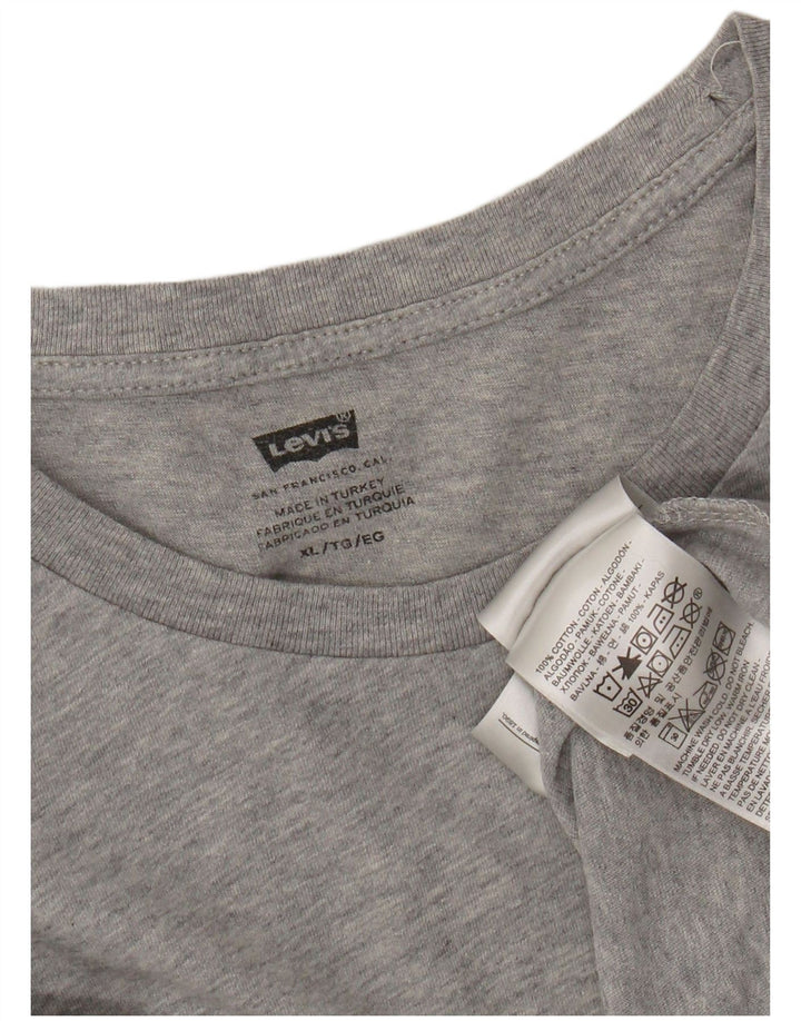 Levi's Damen T-Shirt Top UK 18 XL Grau Baumwolle