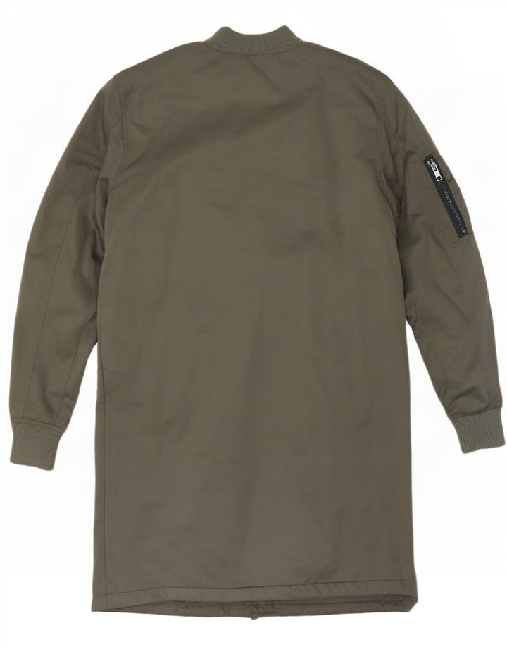 Zara Herrenmantel UK 36 Small Khaki Polyester