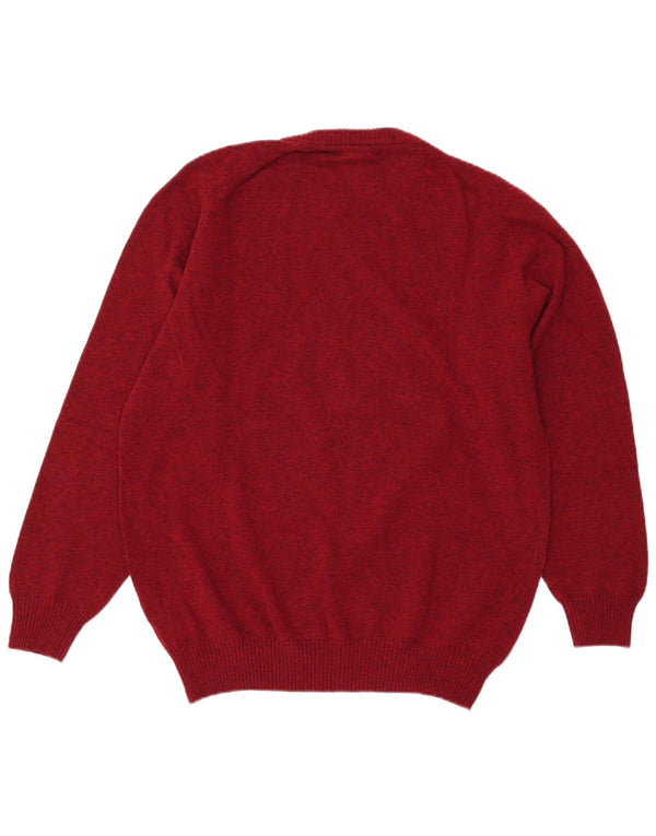 Vintage Herren Pullover mit Rundhalsausschnitt IT 50/52 Medium Maroon Flecked