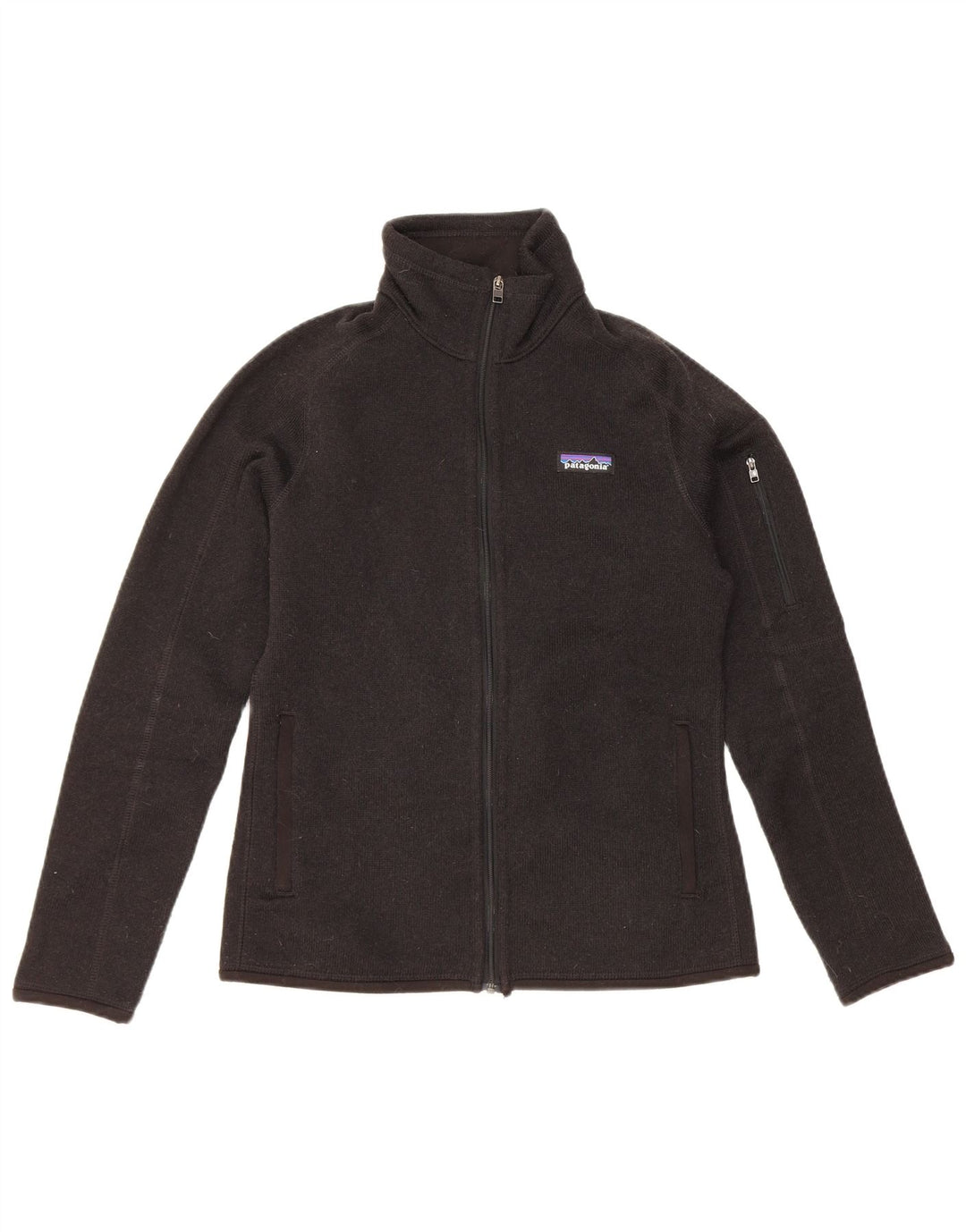 Patagonia Damen-Trainingsanzugoberteil mit normaler Passform, UK 10, Größe S, Schwarz