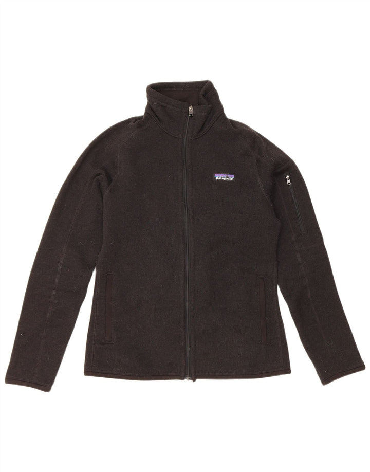 Patagonia Damen-Trainingsanzugoberteil mit normaler Passform, UK 10, Größe S, Schwarz