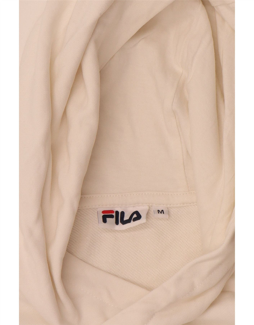 Fila Womens Graphic Oversized Hoodie Pullover UK 14 Mittelweiß Farbblock