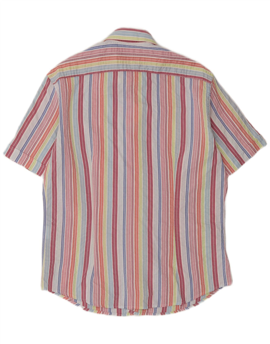 Trussardi Herren-Kurzarmhemd, groß, mehrfarbig, gestreift