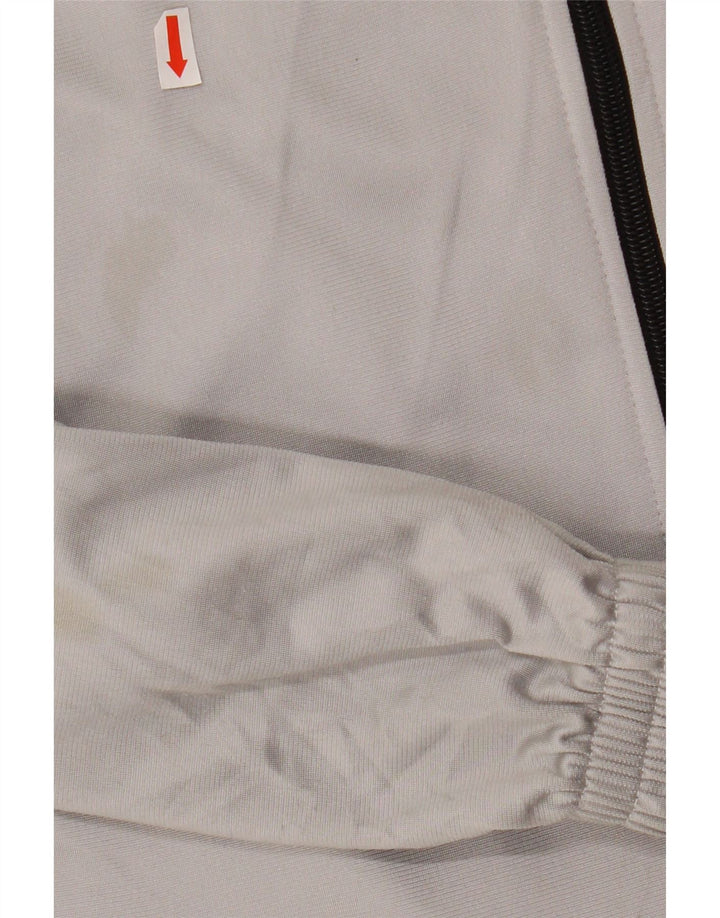 DIADORA Herren-Trainingsanzug-Top-Jacke, UK 40, mittelgraues Polyester