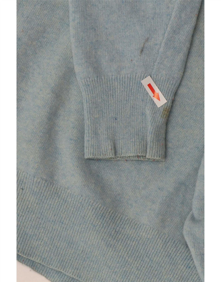 Lacoste Herren-Pullover mit Rundhalsausschnitt, Größe 3, kleine blaue Lammwolle
