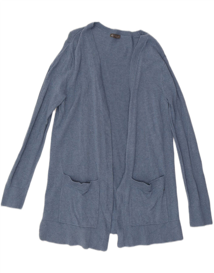 EDDIE BAUER Womens Open Cardigan Sweater UK 14 Medium Blue Cotton Vintage Eddie Bauer and Second-Hand Eddie Bauer from Messina Hembry 