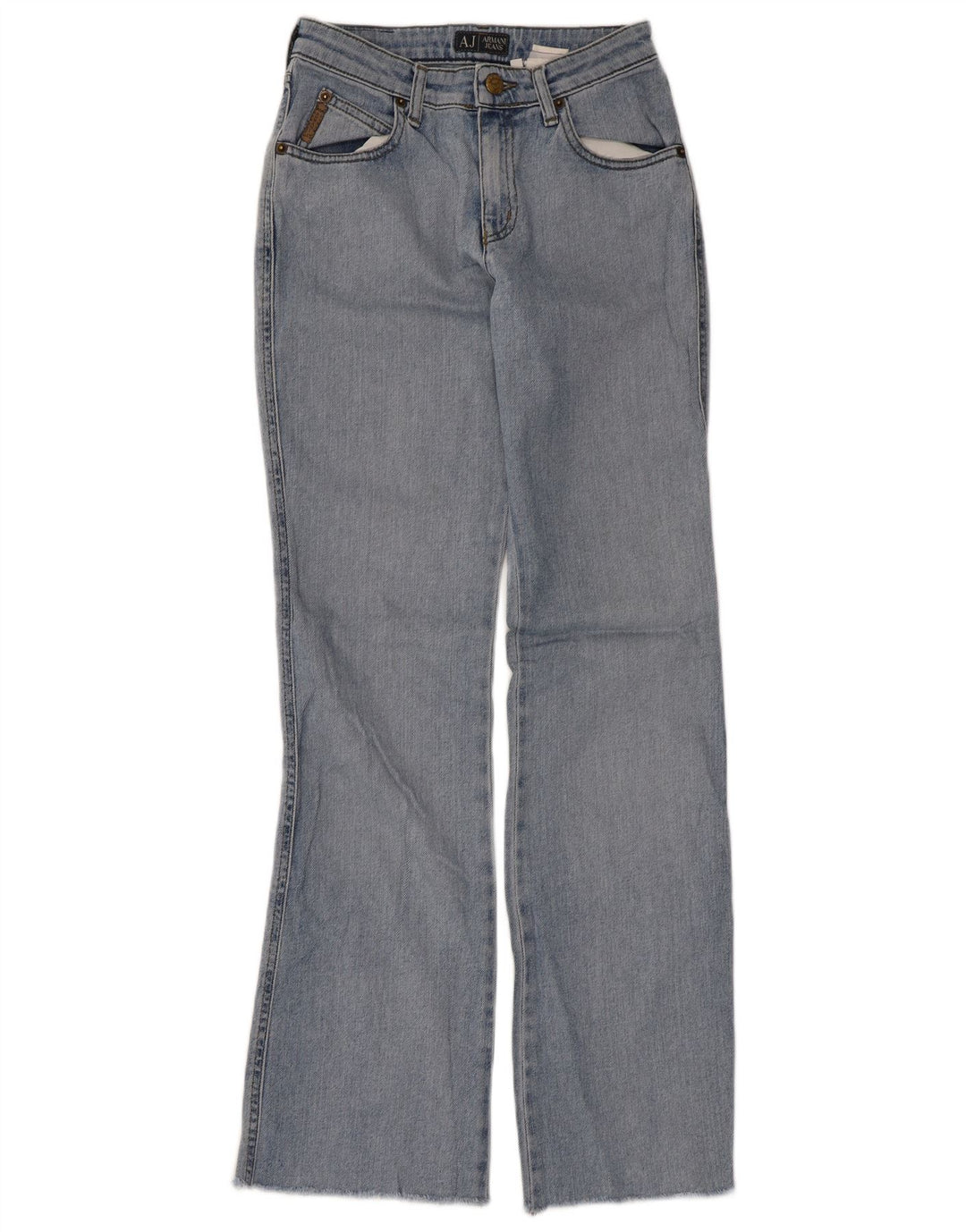 Armani Damen Straight Jeans W26 L31 Blau