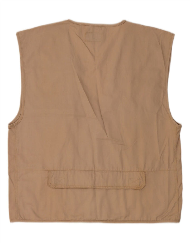 Master Herren Utility Gilet UK 42 XL Beige Baumwolle