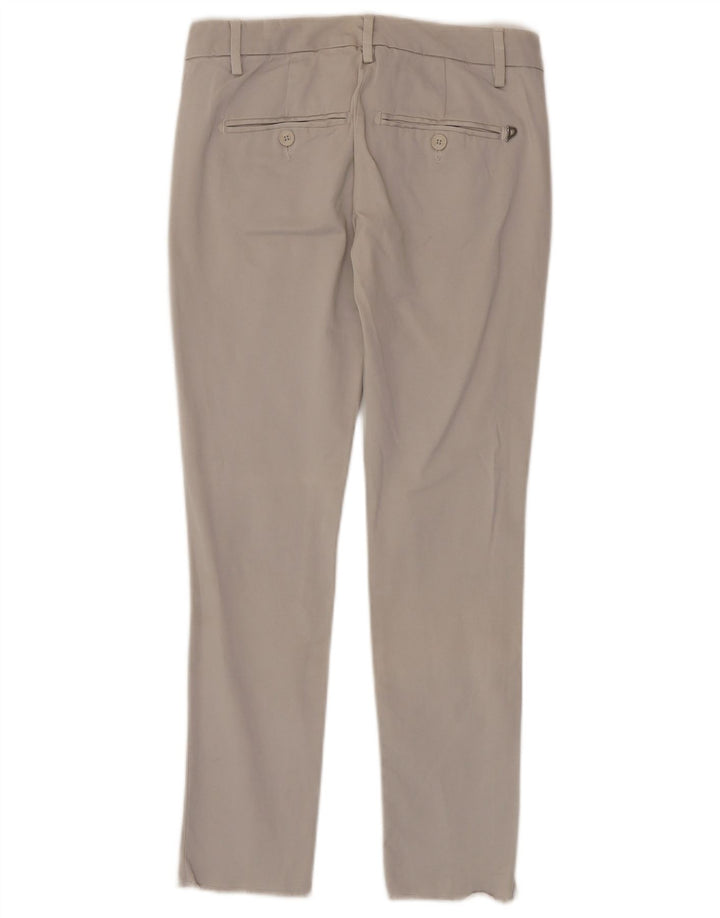 Dondup Slim Chino-Hose für Damen, W25, L27, graue Baumwolle