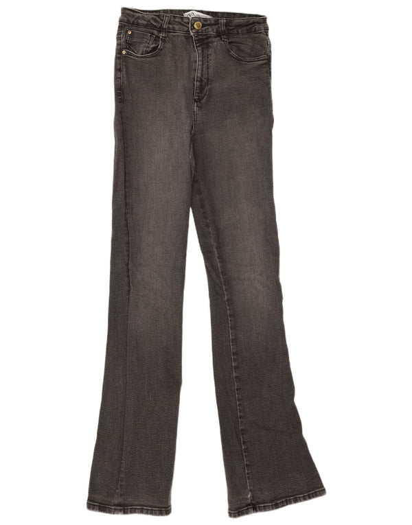 Zara Damen Schlagjeans EU 38 Small W28 L34 Grau
