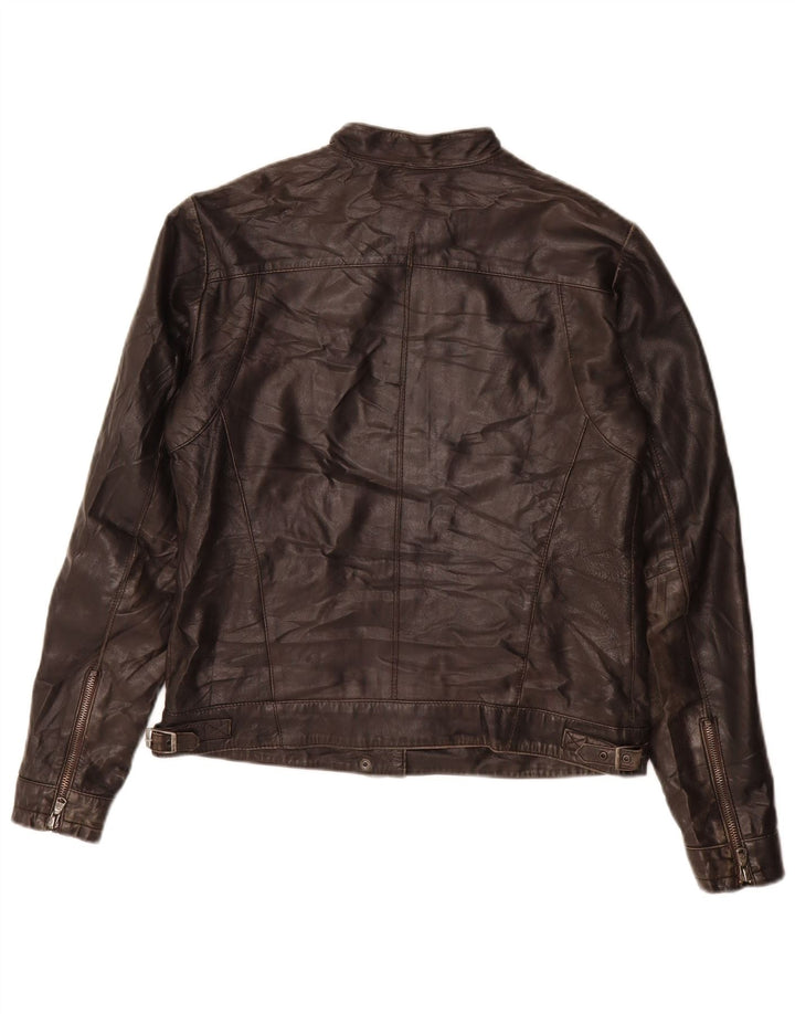 Bata and More Damen Lederjacke IT 46 Großes braunes Leder