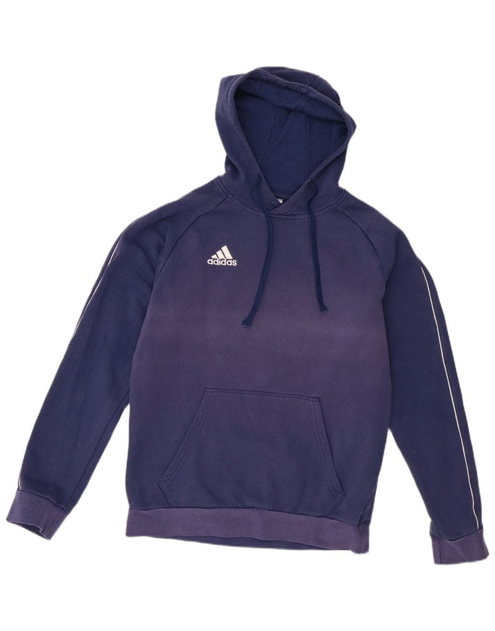 Adidas Herren Kapuzenpullover mittelblaue Baumwolle