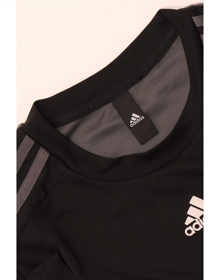 Adidas Herren T-Shirt Top Medium Schwarz Colourblock