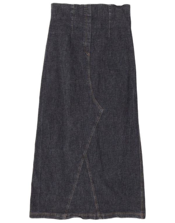 Christoff Damen Maxi-Jeansrock mit hoher Taille, W36, XL, Marineblau meliert