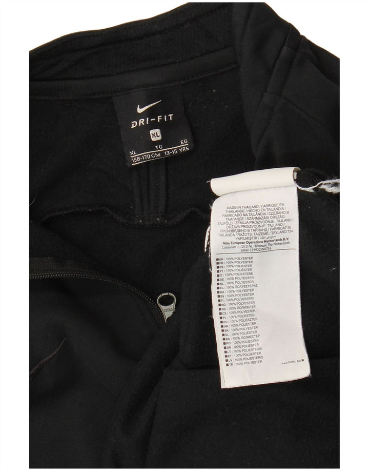 Nike Jungen Dri Fit Pullover-Trainingsanzugoberteil mit Reißverschluss, 13–14 Jahre, XL, Schwarz