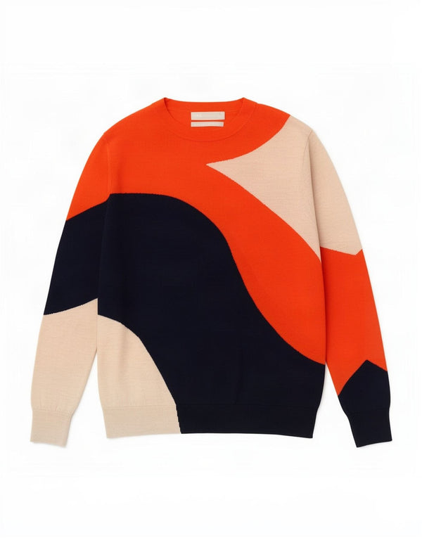 Marks & Spencer Damen-Pullover mit Rundhalsausschnitt, Gr. 14, Orange