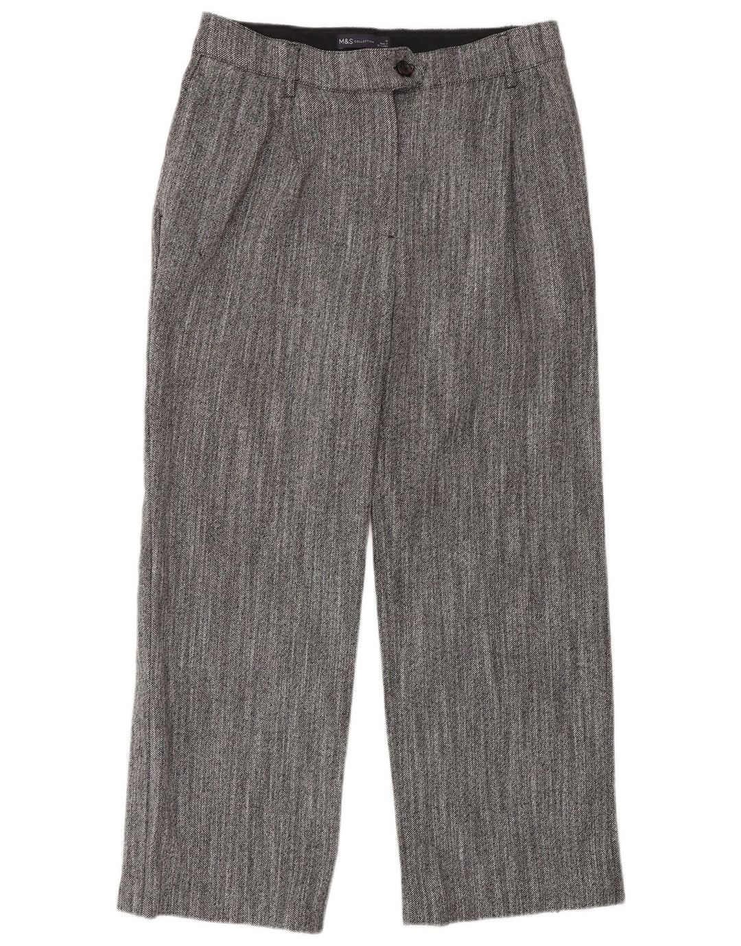 Marks & Spencer Damen gerade Anzughose UK 12 Medium W30 L27 Grau