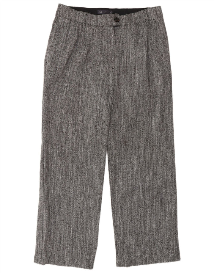 Marks & Spencer Damen gerade Anzughose UK 12 Medium W30 L27 Grau