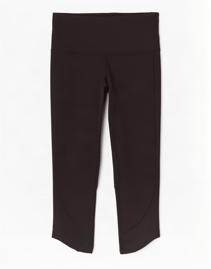 Lululemon Capri-Leggings für Damen, US 6, Mittel, schwarzes Nylon