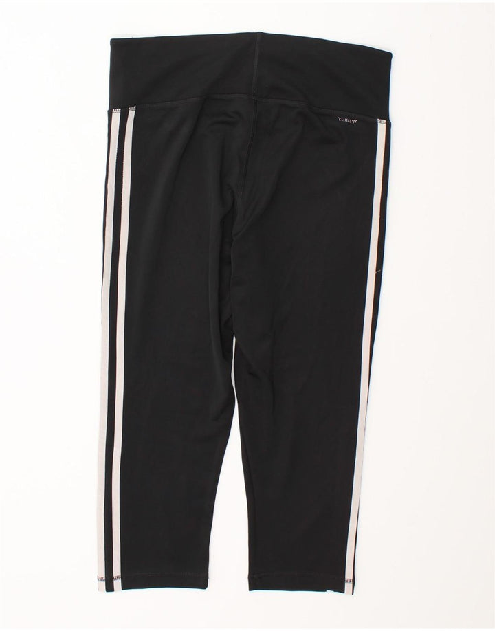 Adidas Damen Climalite Capri Leggings UK 12/14 Medium Schwarz Polyester