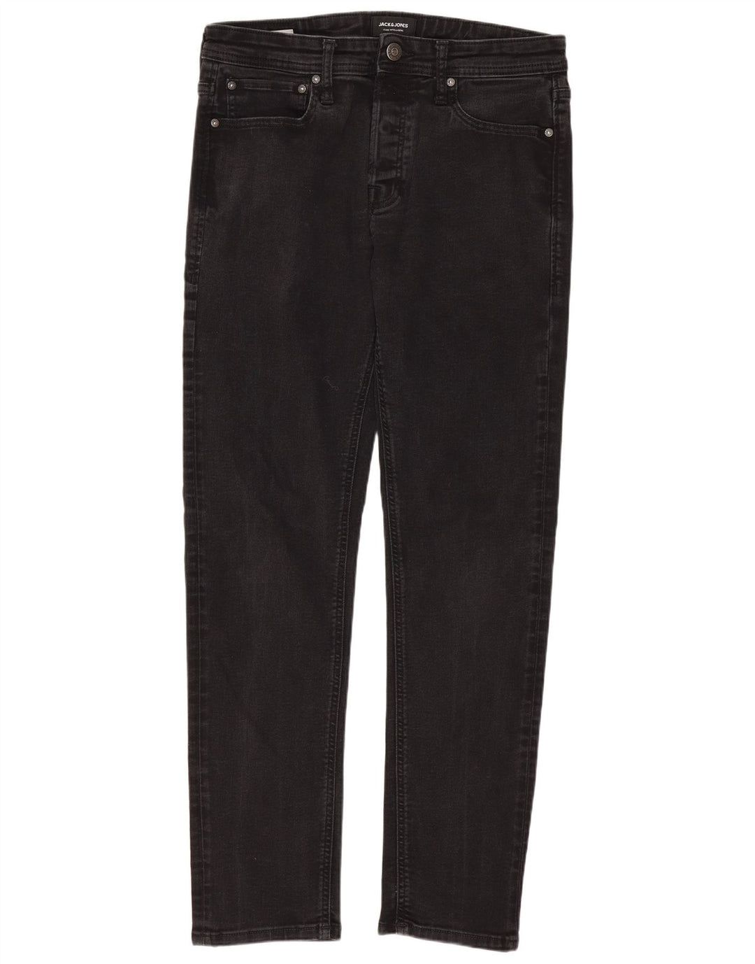 Jack & Jones Herren Slim Jeans W32 L32 Schwarze Baumwolle