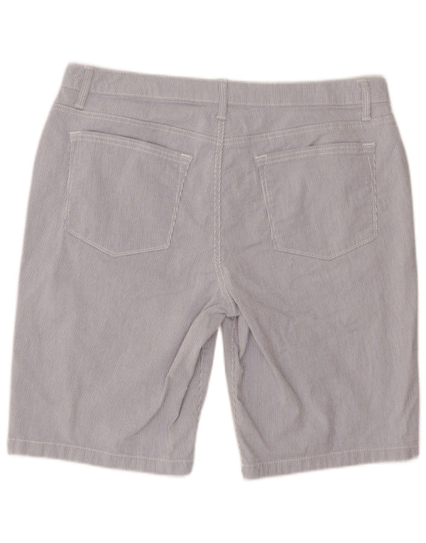 Lee Damen Riders Mid Rise Bermuda Shorts US 16 2XL W36 Blauer Nadelstreifen