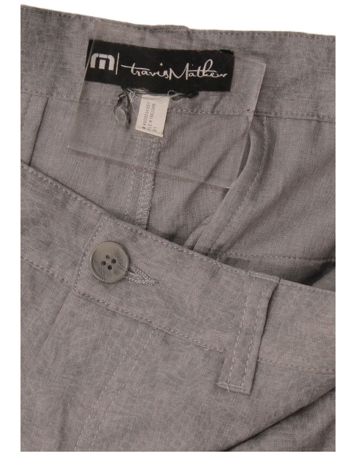 Travis Mathew Herren Chino-Shorts W34 Large Grau geblümt
