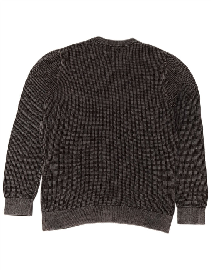 Superdry Herren-Pullover mit Rundhalsausschnitt, XL, graue Baumwolle