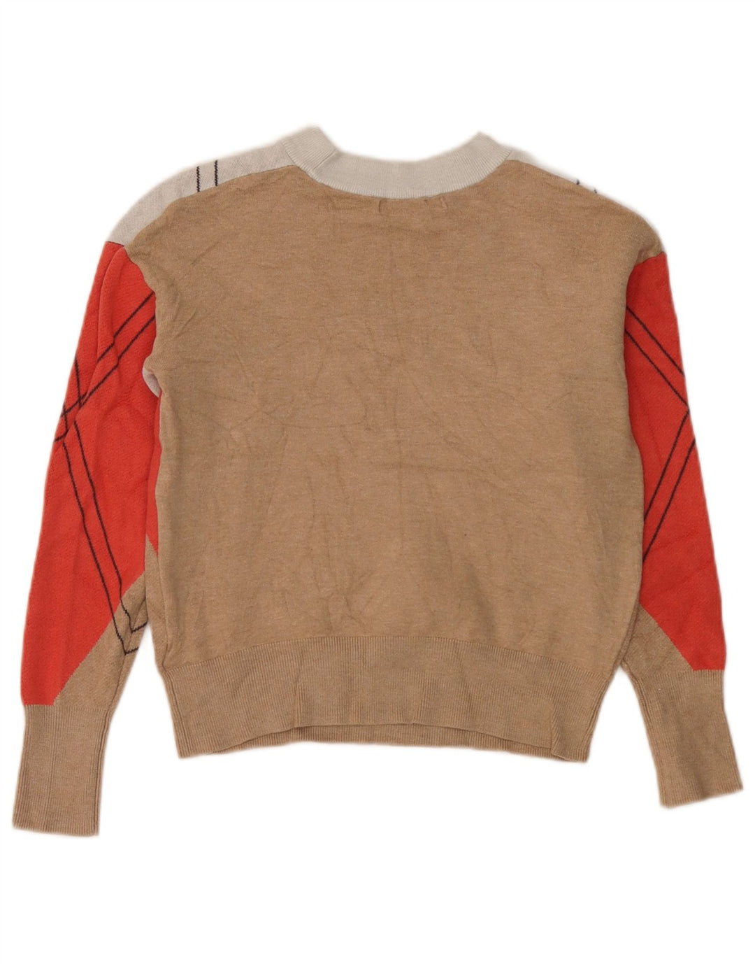Marks & Spencer Damen Crop Crew Neck Pullover Pullover UK 10 Small Mehrfarbig