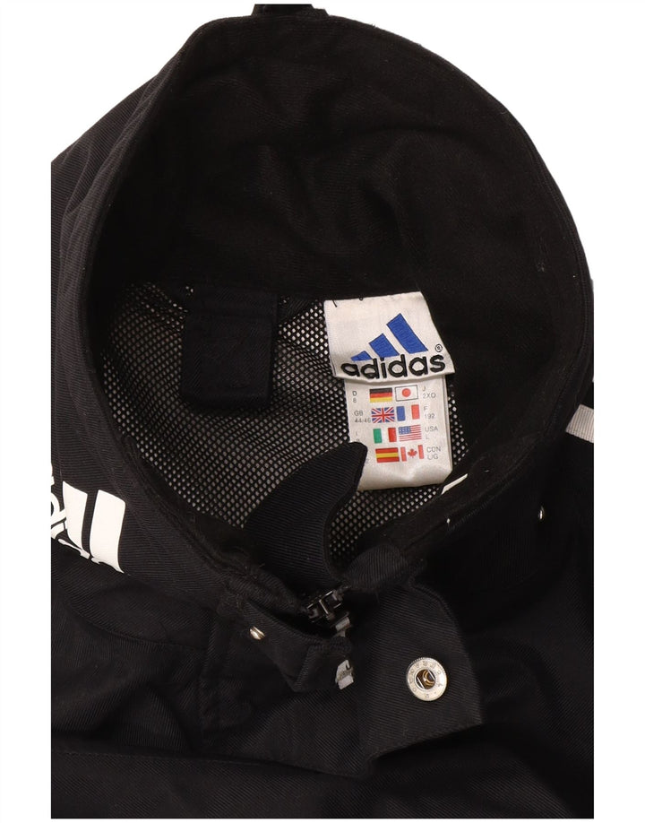 Adidas Herren Climashell Kapuzen-Regenjacke UK 44/46 Großes schwarzes Polyamid