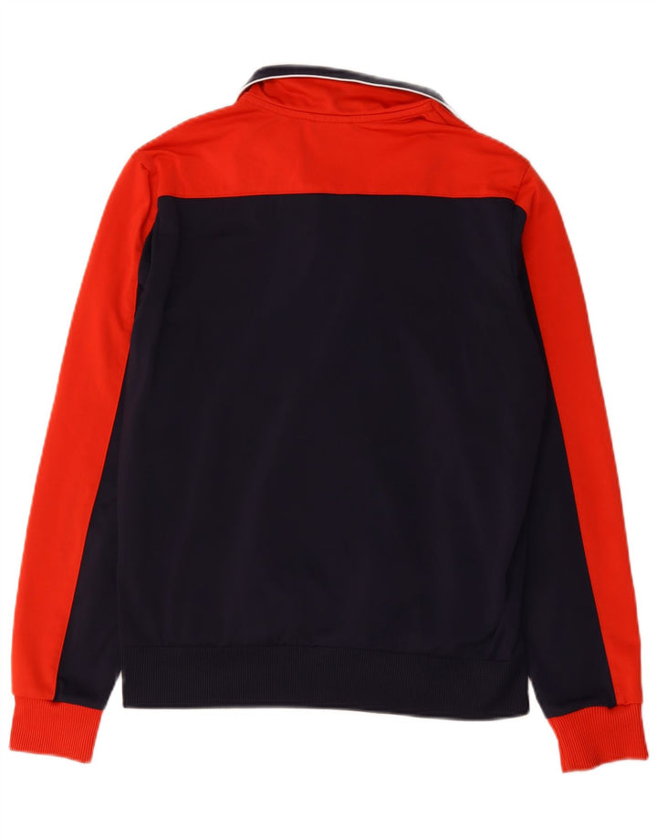 Puma Herren-Trainingsanzug-Top-Jacke, mittelblaues Farbblock-Polyester