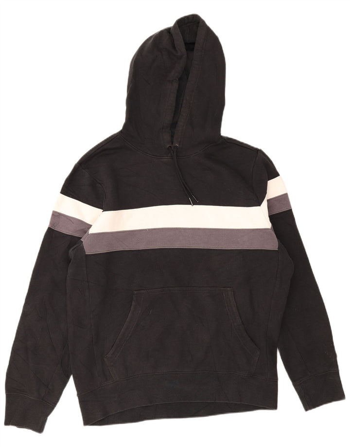 Nike Herren-Hoodie-Pullover aus mittelschwarzer Colourblock-Baumwolle